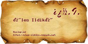 Éles Ildikó névjegykártya